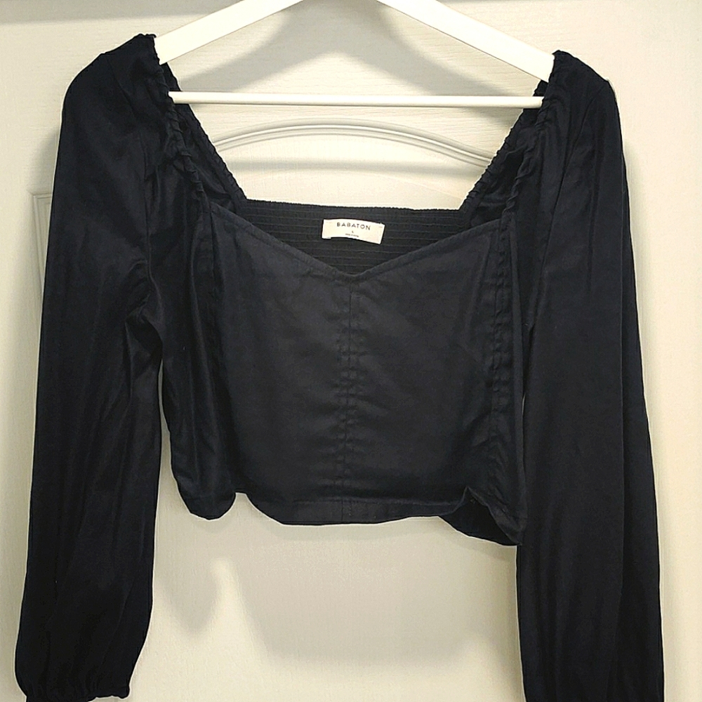 L Navy Babaton Long Sleeve